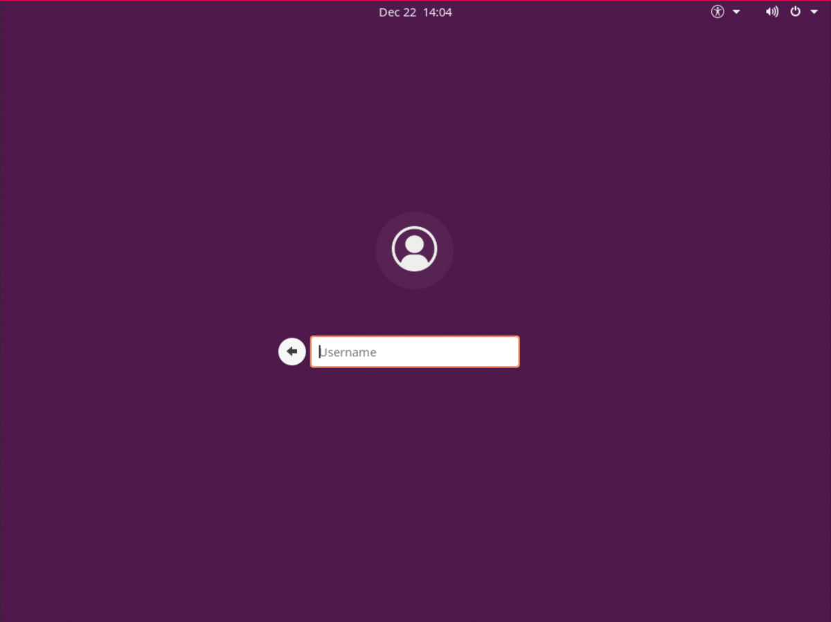 Ubuntu Login Screenshot